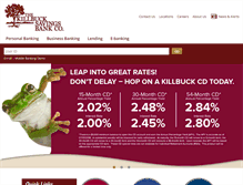Tablet Screenshot of killbuckbank.com